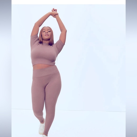 Everlane NWT Seamless Leggings Organic light purple ribbed - Picture 5 of 9